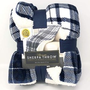 Life Comfort Bedding Microfiber Plush Sherpa Throw Blanket